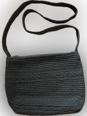 Black Woven Crossbody Bag - Women  NWOT